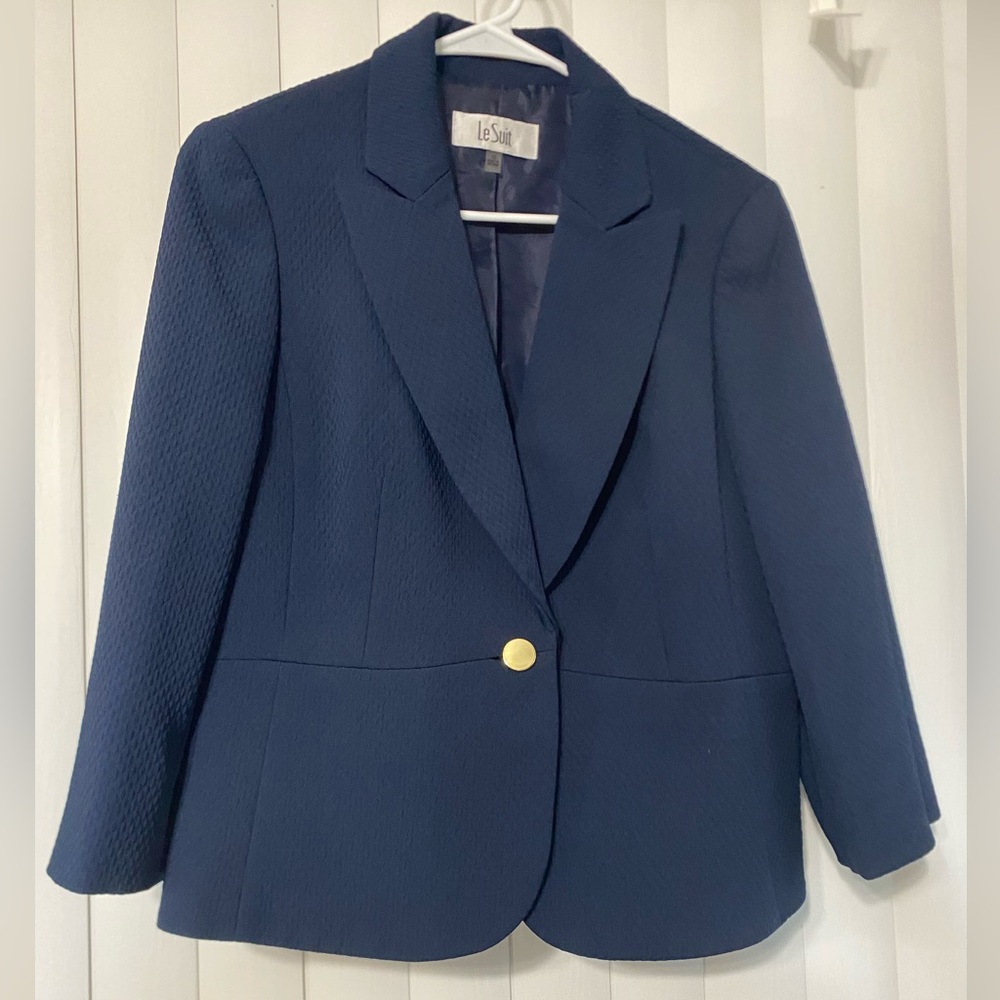 Blue Skirt Suit 2 Piece Set